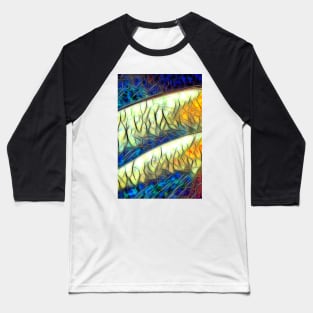 curved shapes in colourful stained glass window style Baseball T-Shirt